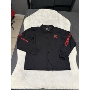 Bait x Street Fighter Player Full Button Jacket Mens XL Black/Red 30th Ann.